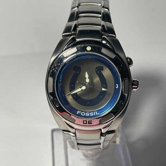 Indianapolis Colts NCAA Stainless-Steel Kaleido Ladies Watch by Fossil NEW - Picture 2 of 9